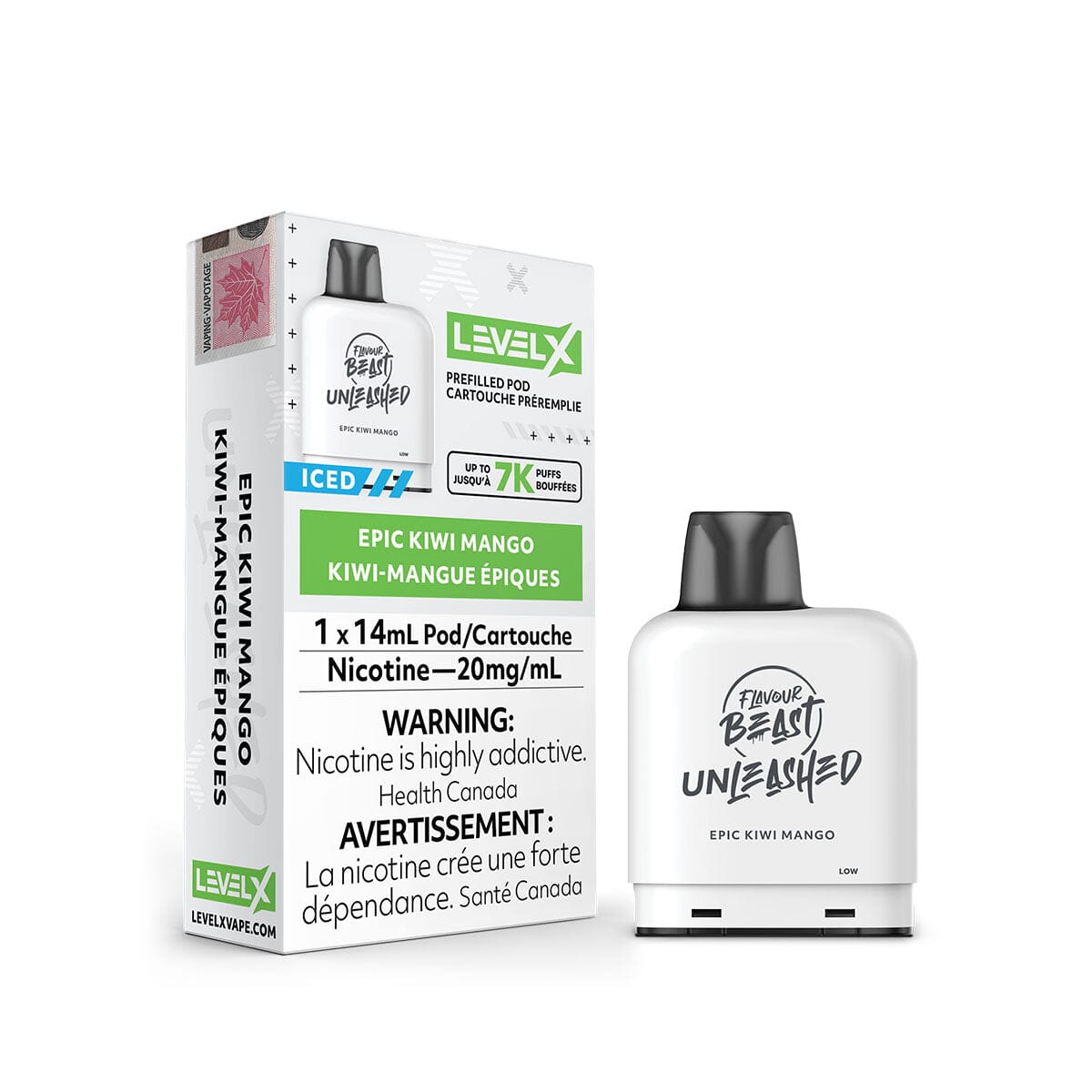 Level X Flavour Beast Unleashed Epic Kiwi Mango Disposable Vape Pen Disposable Flavour Beast