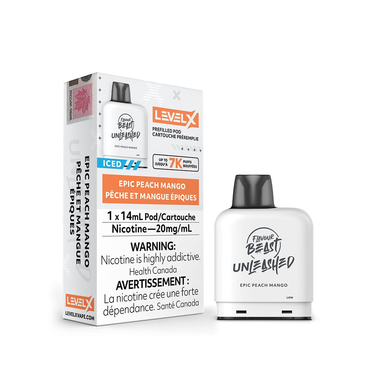 Level X Flavour Beast Unleashed Epic Peach Mango Disposable Vape Pen Disposable Flavour Beast
