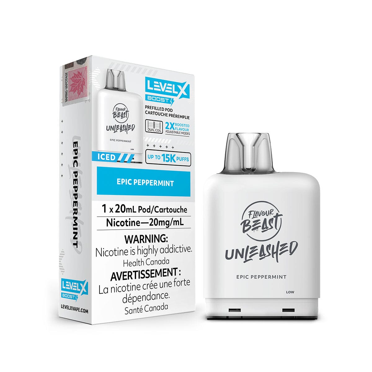 Level X Flavour Beast Unleashed Boost Epic Peppermint Disposable Vape Pod Disposable Level X