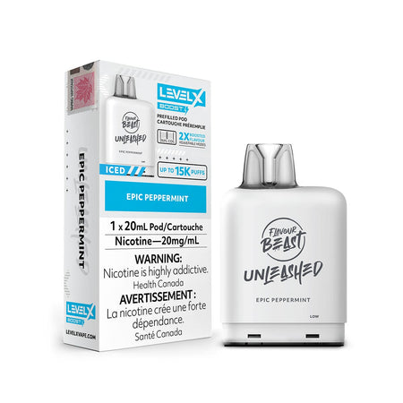 Level X Flavour Beast Unleashed Boost Epic Peppermint Disposable Vape Pod Disposable Level X