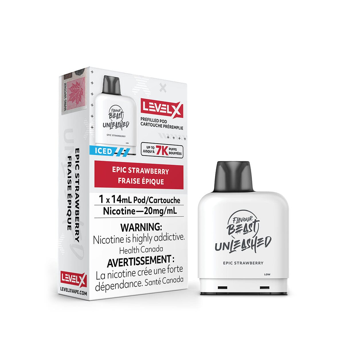 Level X Flavour Beast Unleashed Epic Strawberry Disposable Vape Pen Disposable Flavour Beast