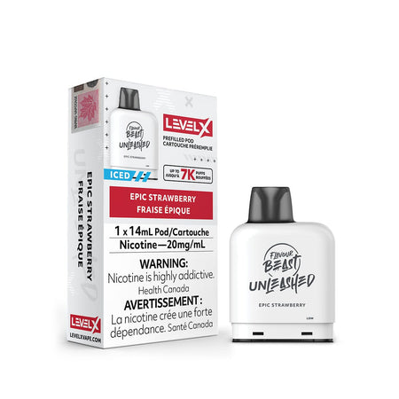 Level X Flavour Beast Unleashed Epic Strawberry Disposable Vape Pen Disposable Flavour Beast