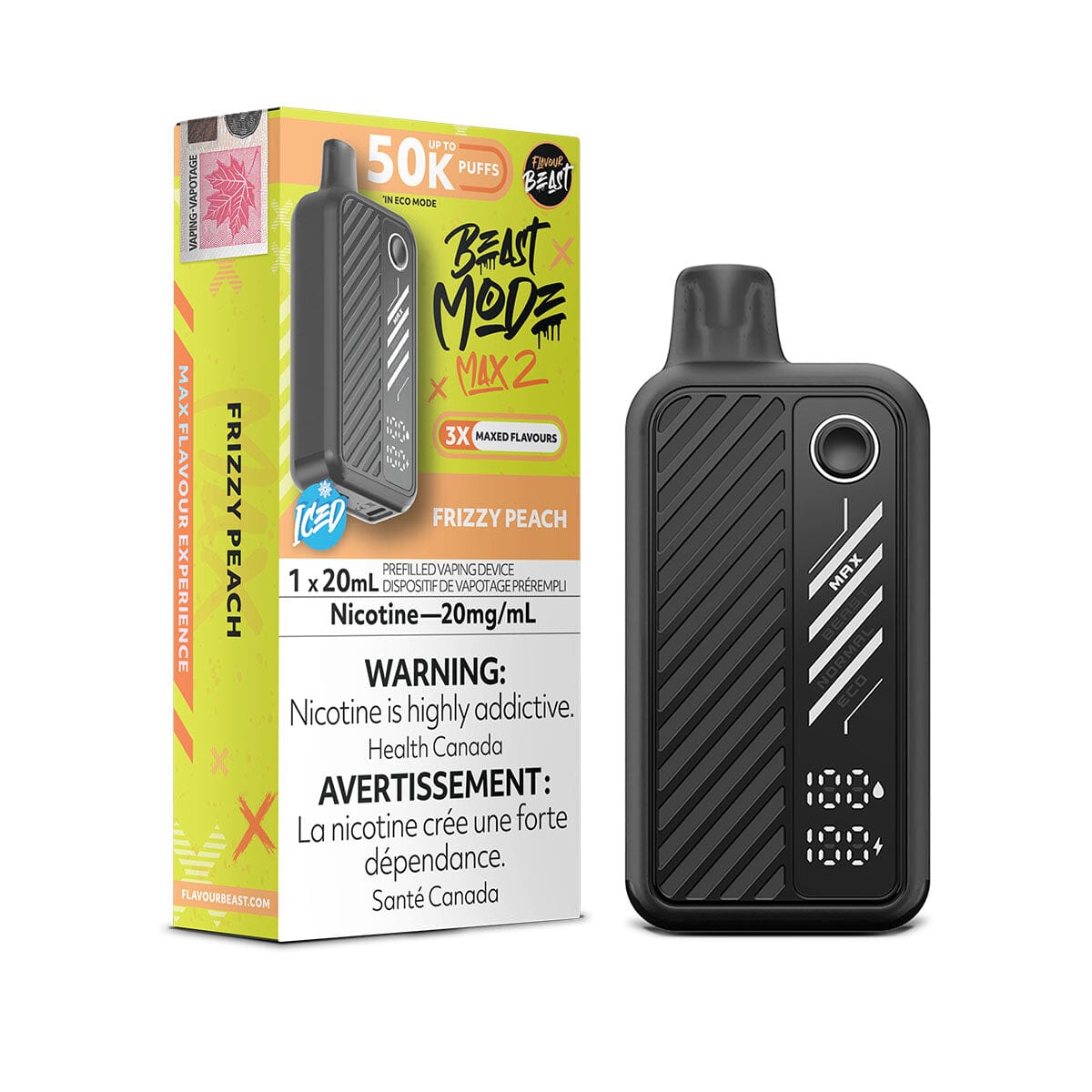 Flavour Beast Beast Mode Max 2 Frizzy Peach Disposable Vape Disposable Flavour Beast