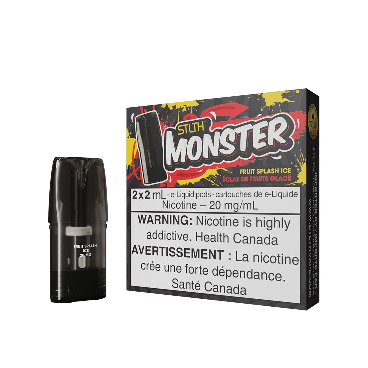 STLTH Monster Fruit Splash Ice Vape Pods Pre-filled Pod STLTH