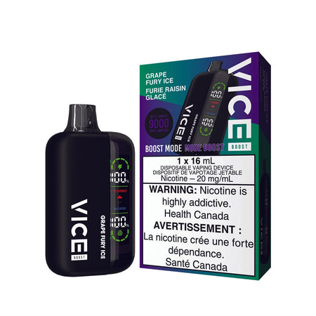 Vice Boost Grape Fury Ice Disposable Vape Pen Disposable Vice