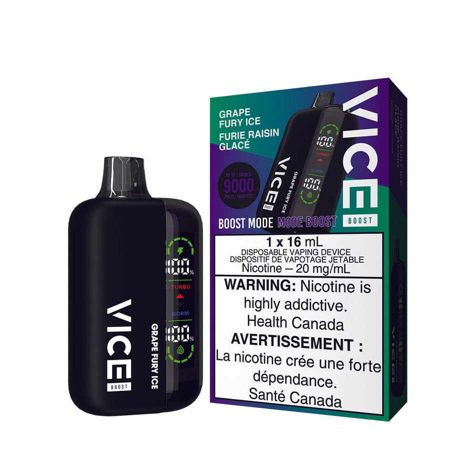 Vice Boost Grape Fury Ice Disposable Vape Pen Disposable Vice