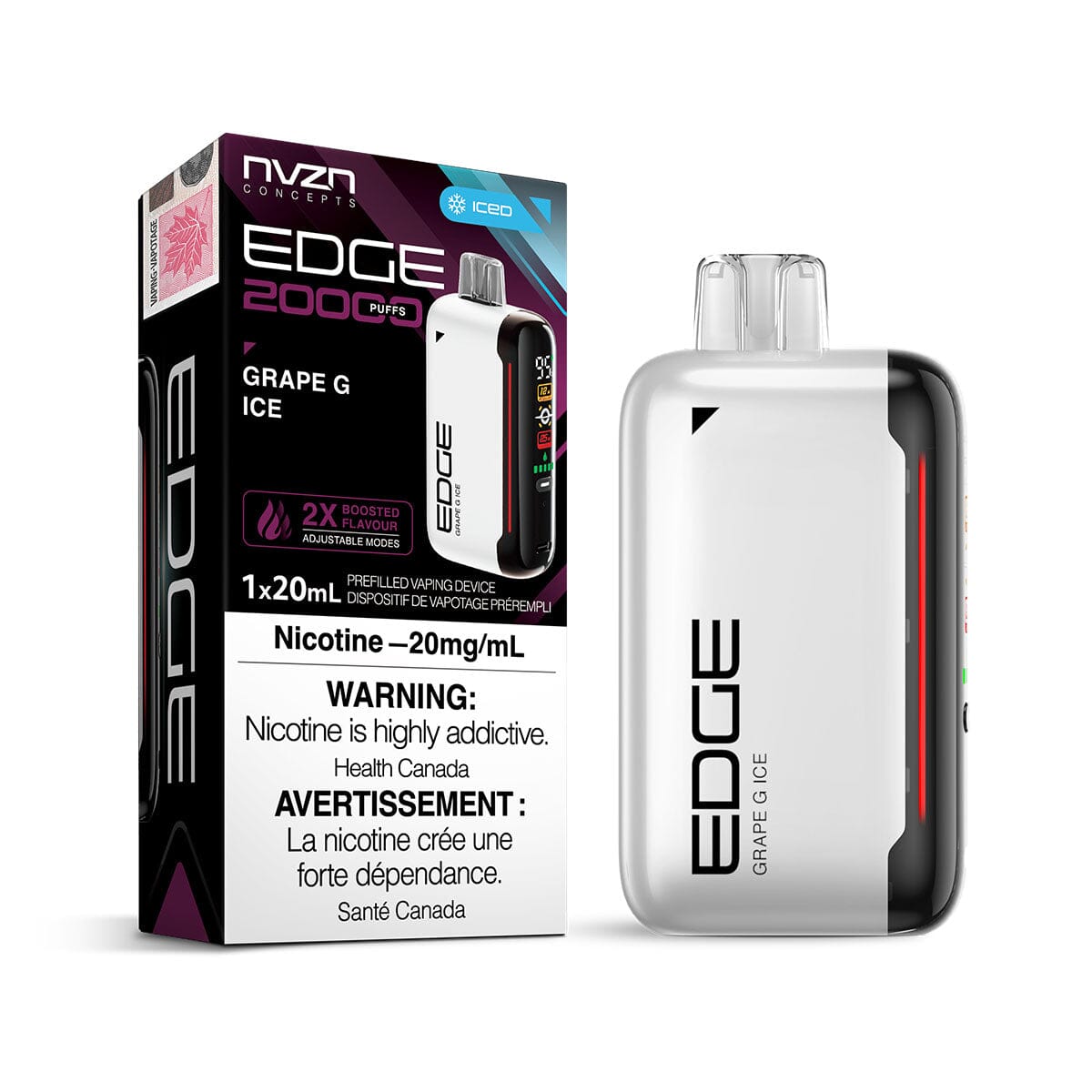 Edge by NVZN 20K Grape G Ice Disposable Vape Disposable NVZN