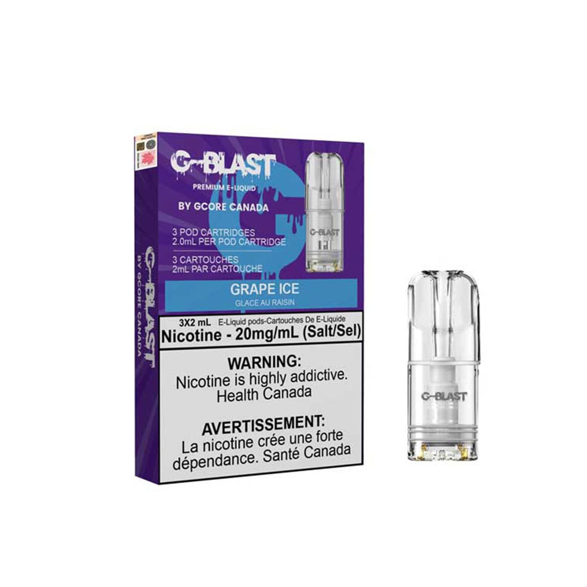 Stlth Compatible G-Blast Grape Ice Vape Pods Pre-filled Pod Gcore