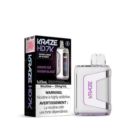 Kraze HD 7000 Grape Ice Disposable Vape Pen Disposable Kraze