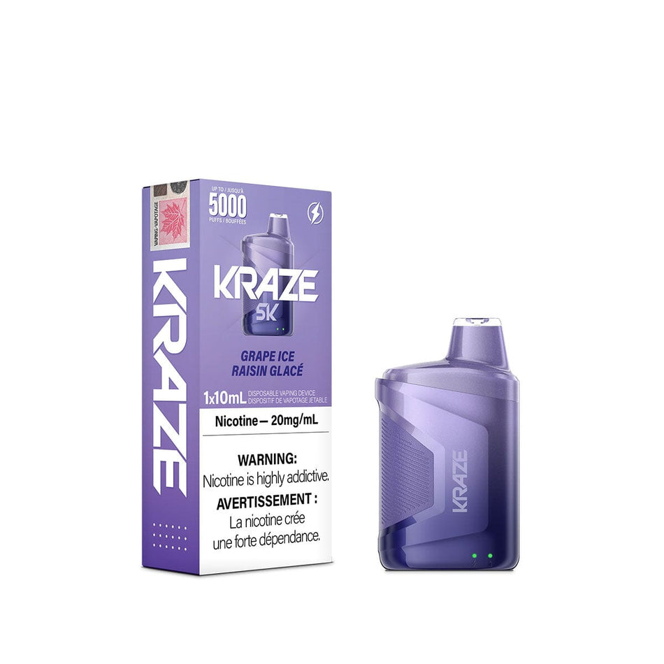 Kraze 5000 Grape Iced Disposable Vape Pen Disposable Kraze