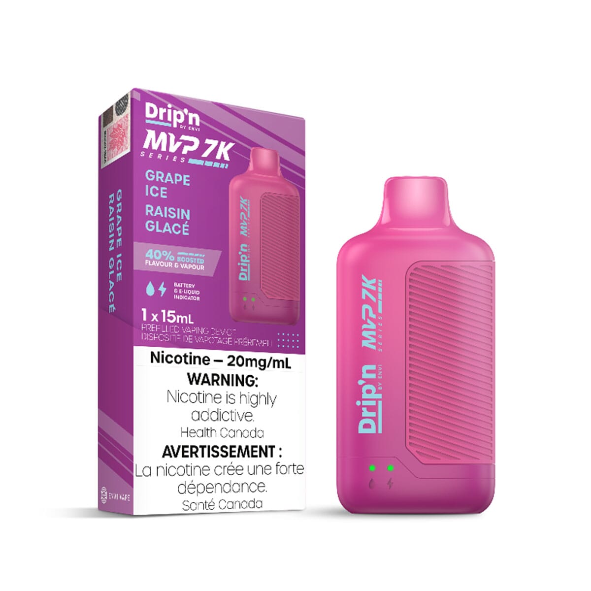 Drip'n MVP 7K Grape Iced Disposable Vape – VapeMeet