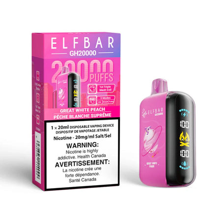 Elf Bar GH20K Great White Peach Disposable Vape Disposable Elf Bar