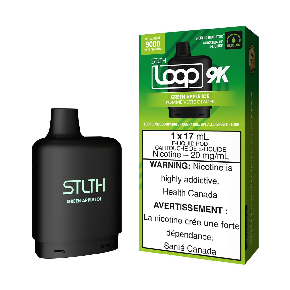 STLTH Loop 2 Green Apple Ice Disposable Vape Pod Disposable Loop 2