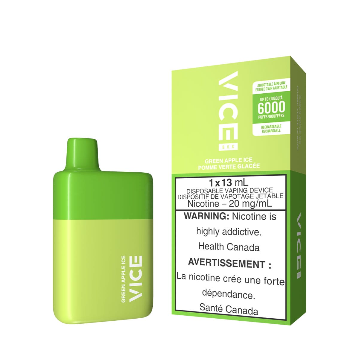 Vice Box Green Apple Ice Disposable Vape Pen Disposable Vice Box