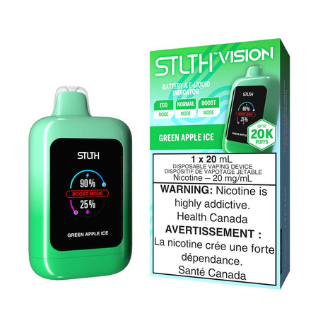 STLTH Vision Green Apple Ice Disposable Vape Disposable STLTH