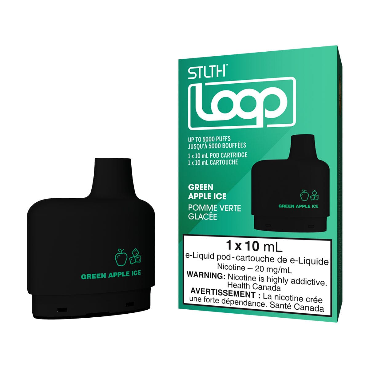STLTH Loop Green Apple Ice Disposable Vape Pod Disposable Loop