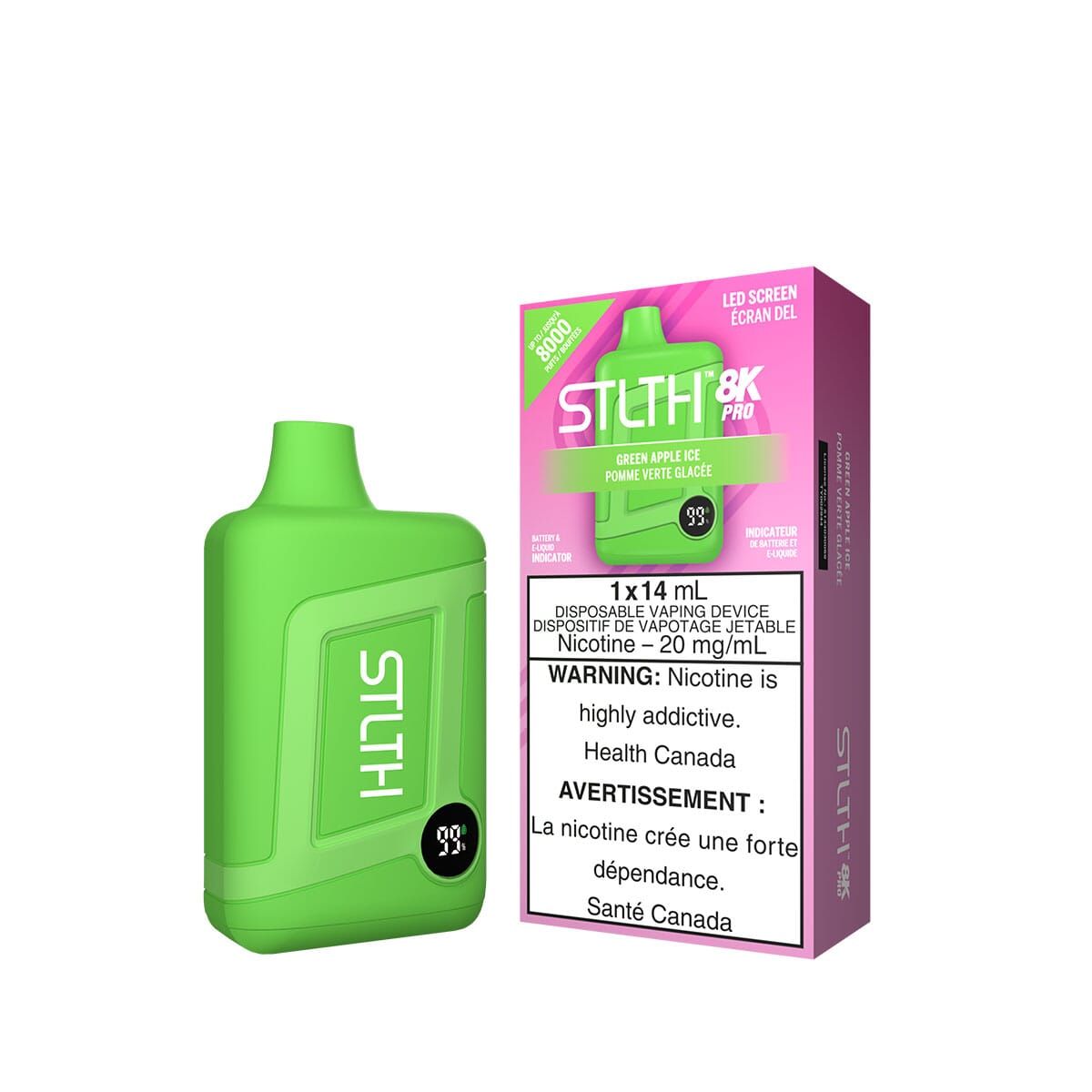 STLTH 8K Pro Green Apple Ice Disposable Vape Pen | VapeMeet STLTH 8K Pro Green Apple Ice Disposable Vape Pen | VapeMeet