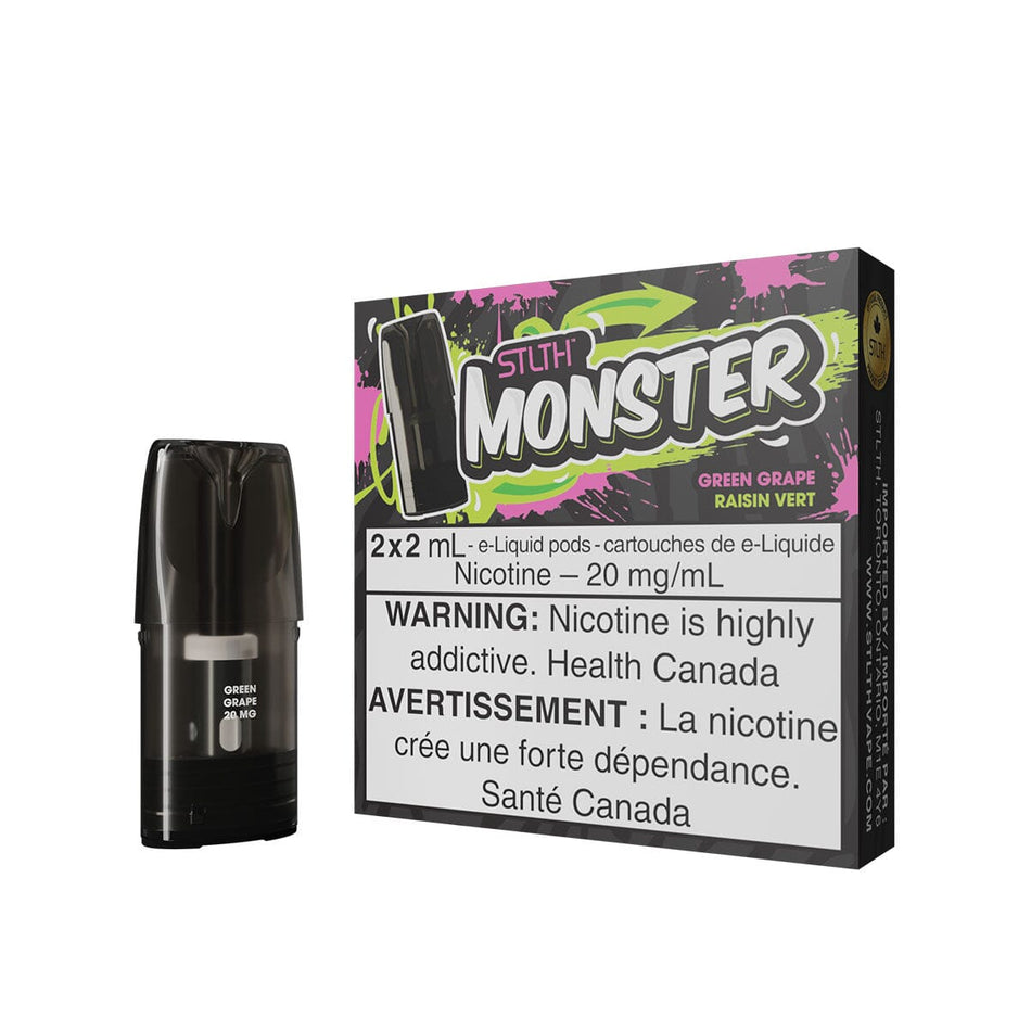 STLTH Monster Green Grape Vape Pods Pre-filled Pod STLTH
