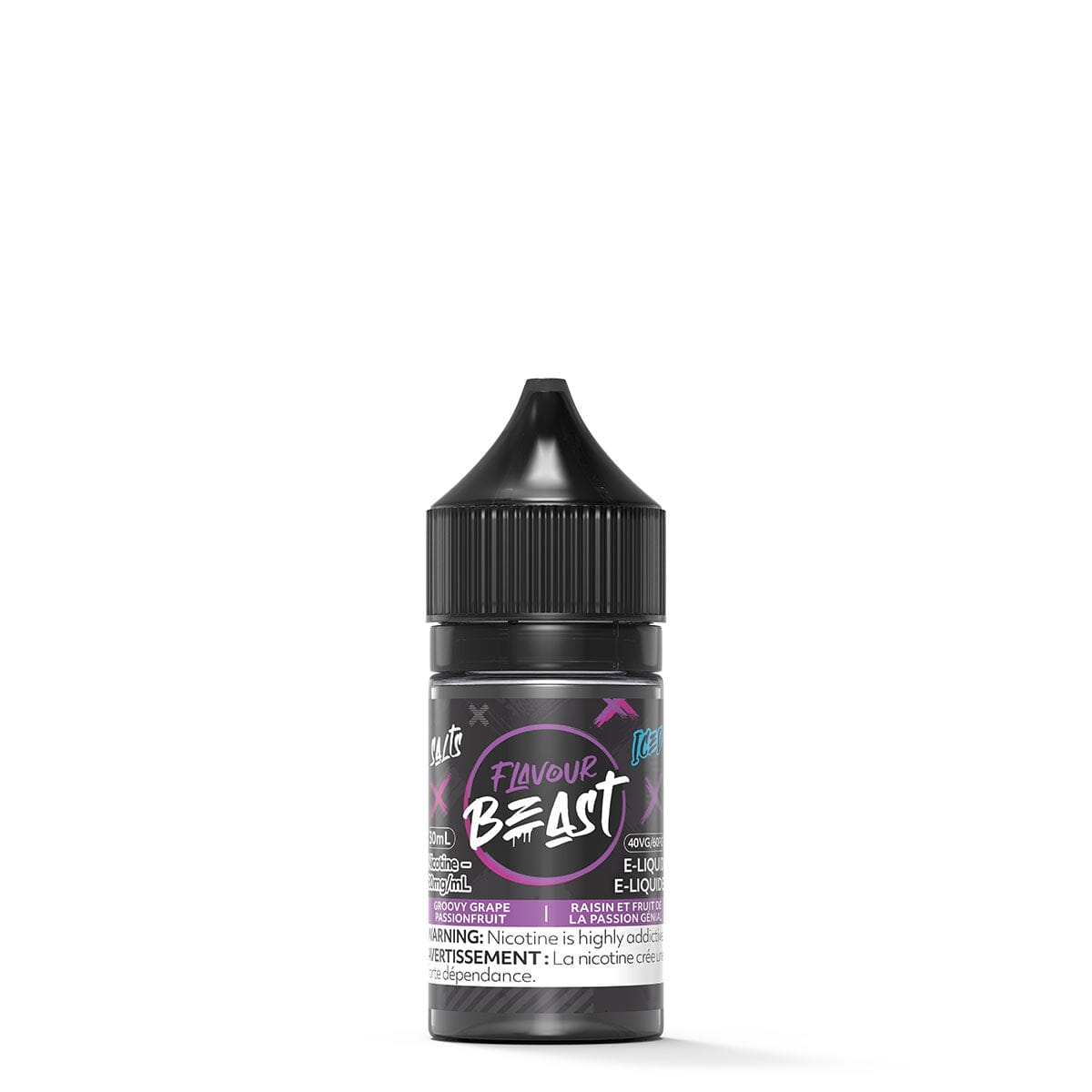 Flavour Beast Groovy Grape Passionfruit Iced Salt Nic E Liquid E-Liquid Flavour Beast