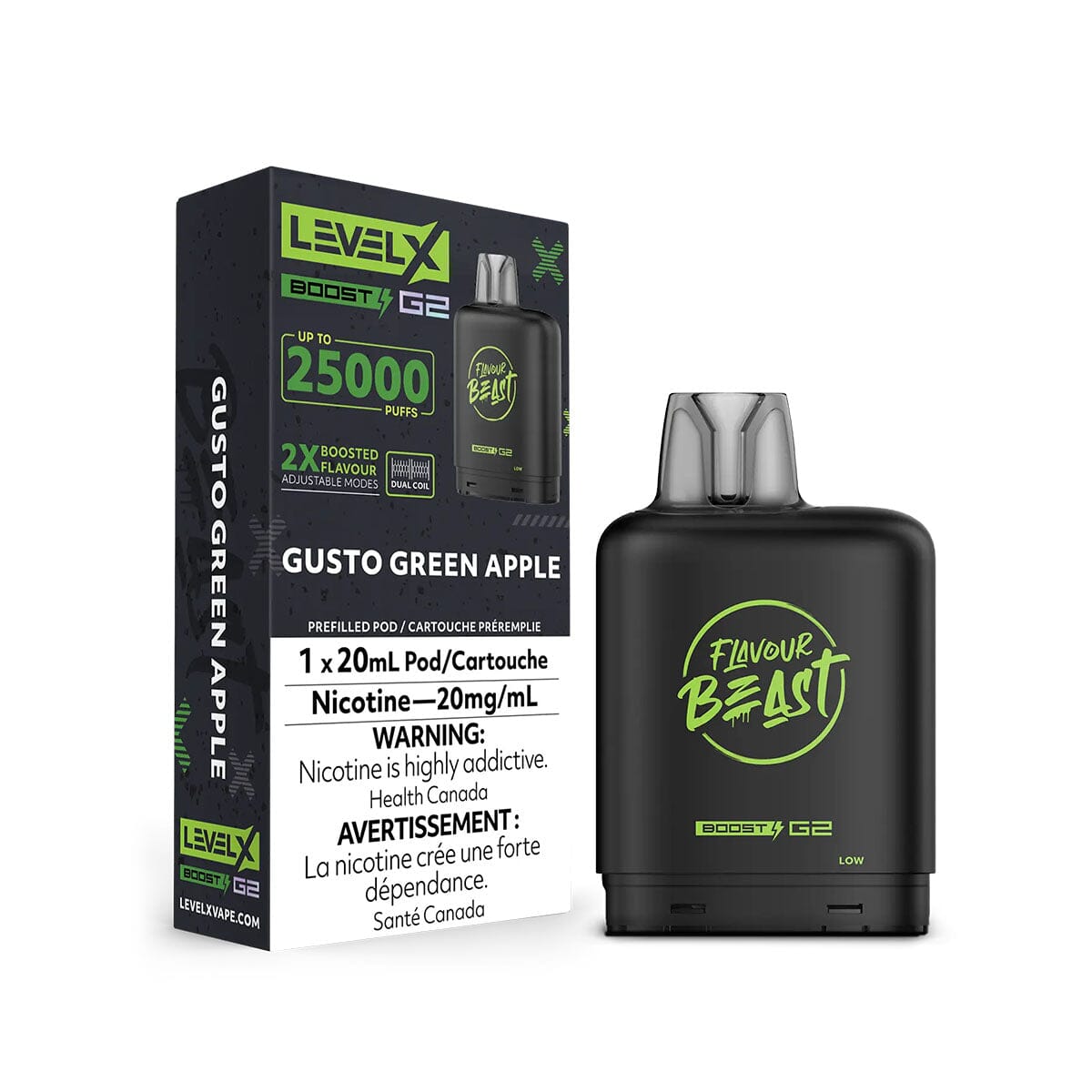Flavour Beast Boost Level X Gusto Green Apple Vape Pod | – VapeMeet