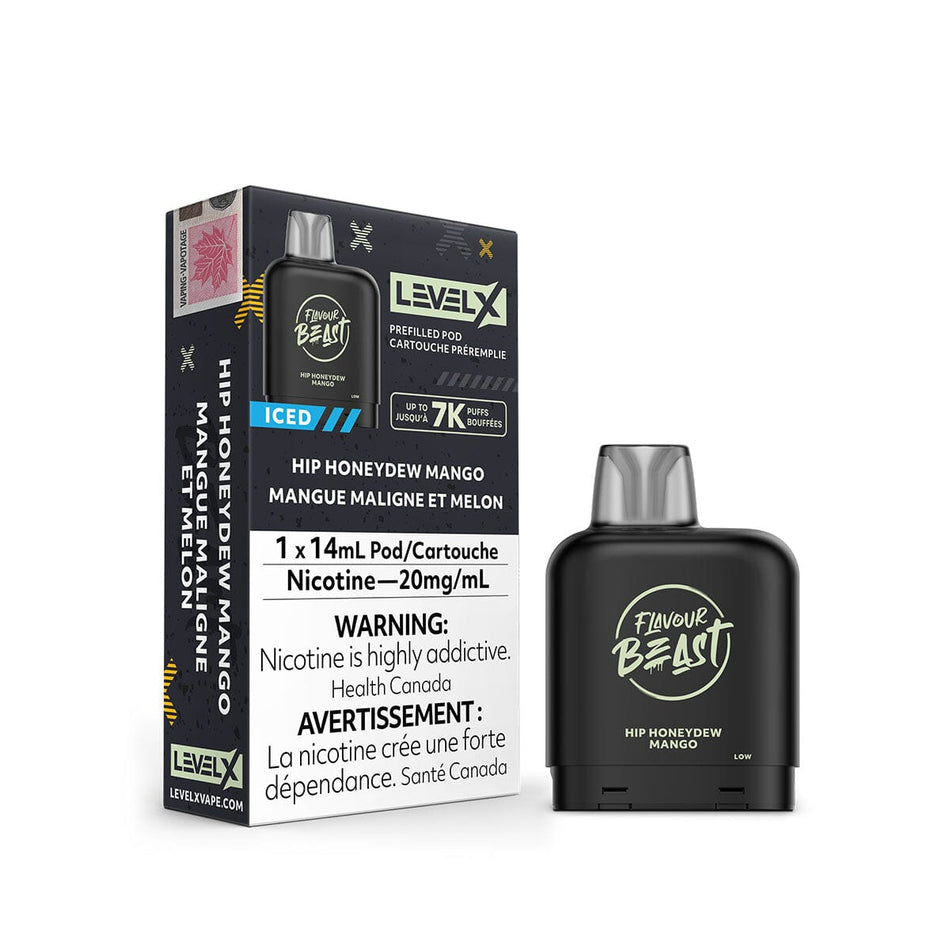 Flavour Beast Level X Hip Honeydew Mango Disposable Vape Pod Disposable Flavour Beast