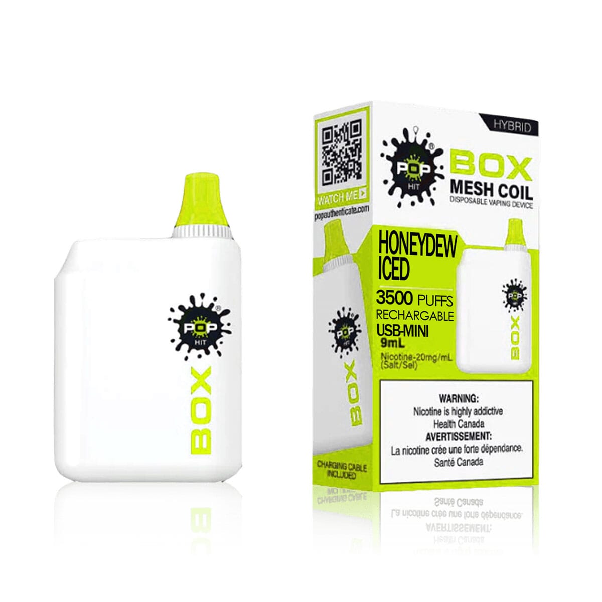 Pop Hybrid Box Honeydew Ice Disposable Vape Pen Disposable Pop Hybrid Box