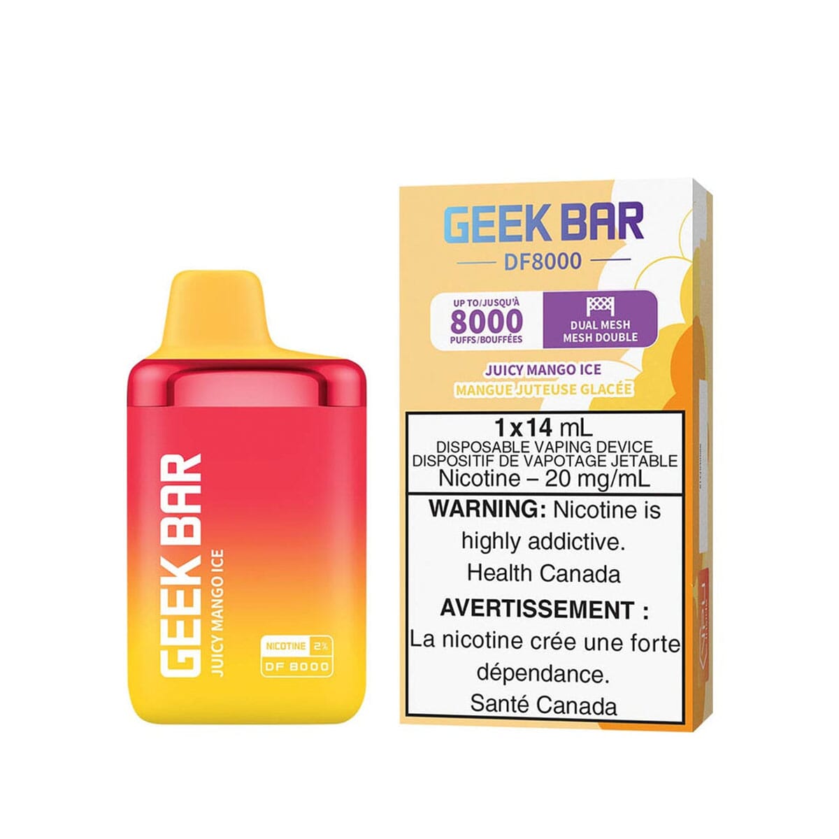Geek Bar DF8000 Juicy Mango Ice Disposable Vape Disposable Geek Bar