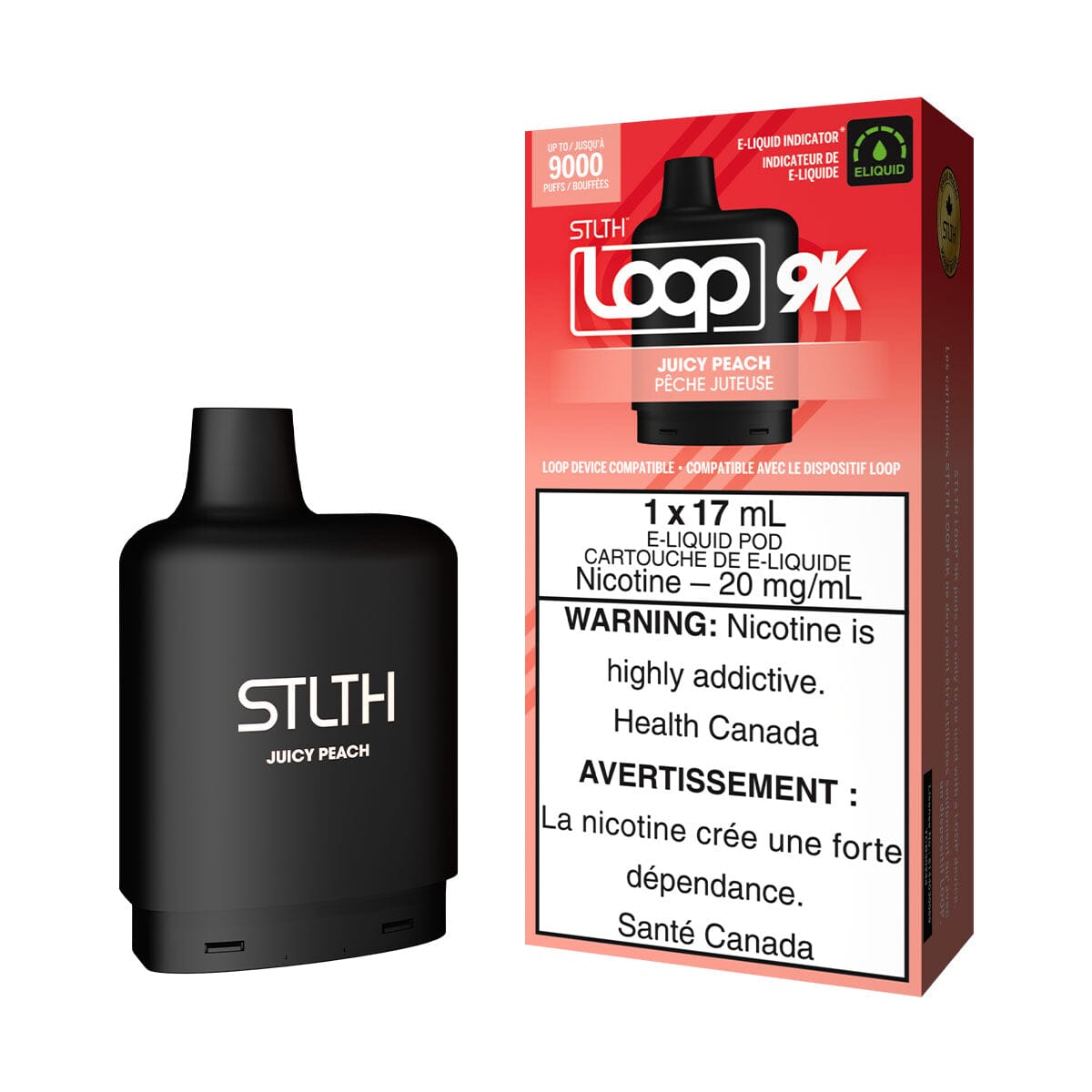 STLTH Loop 2 Juicy Peach Disposable Vape Pod Disposable Loop 2