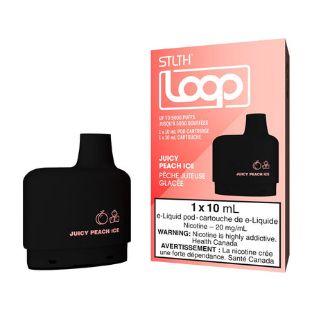 STLTH Loop Juicy Peach Ice Disposable Vape Pod Disposable Loop