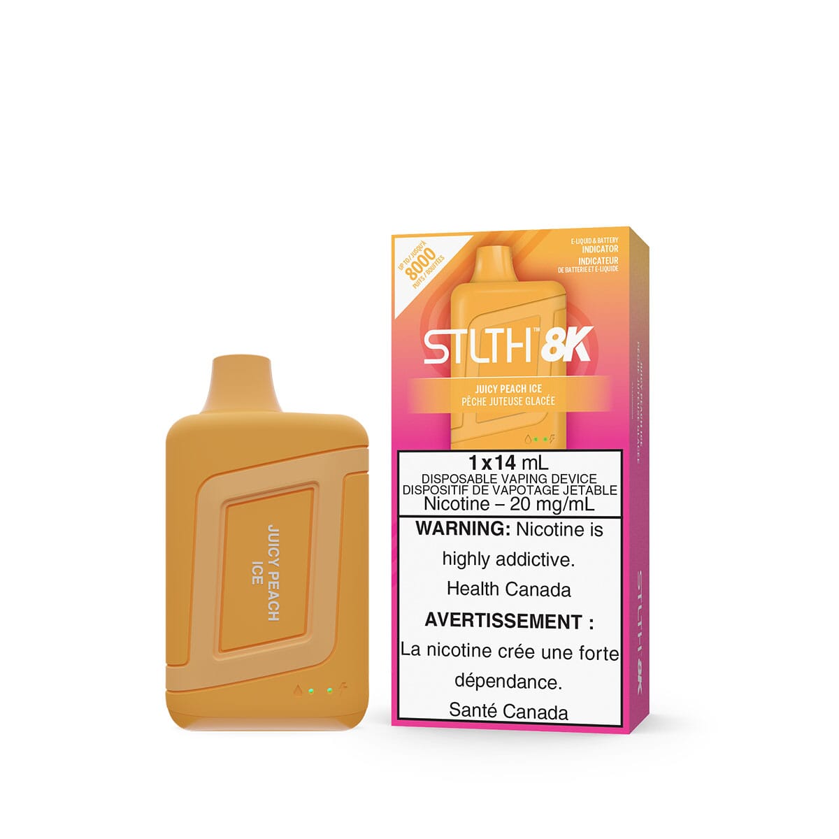 STLTH 8K Juicy Peach Ice Disposable Vape Disposable STLTH