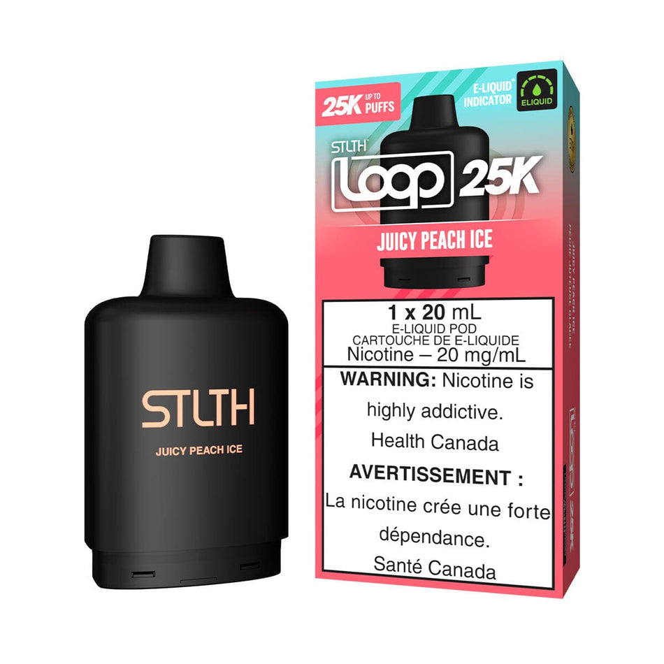 STLTH Loop 25K Juicy Peach Ice Disposable Vape Pod Disposable STLTH