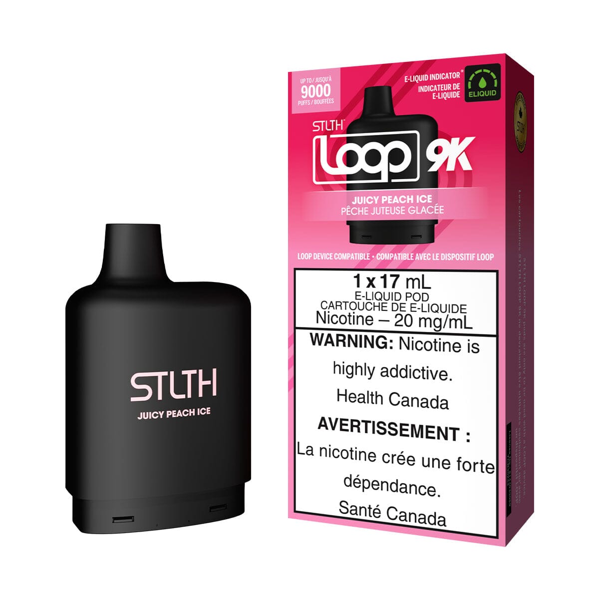 STLTH Loop 2 Juicy Peach Ice Disposable Vape Pod Disposable Loop 2