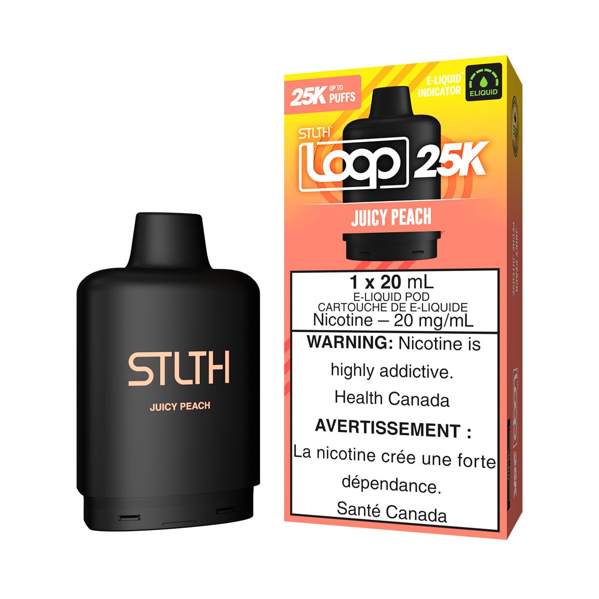 STLTH Loop 25K Juicy Peach Disposable Vape Pod Disposable STLTH