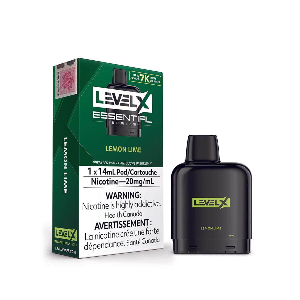 Level X Essential Series Lemon Lime Disposable Vape Pod Disposable Level X