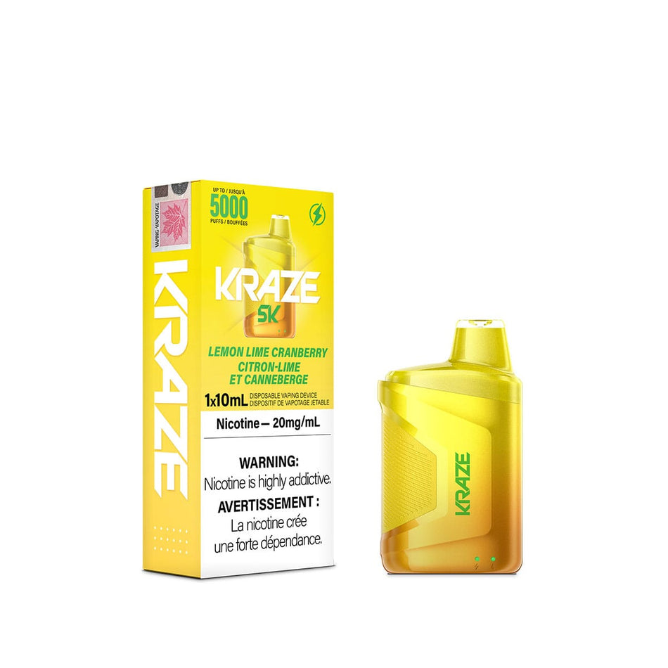 Kraze 5000 Lemon Lime Cranberry Disposable Vape Pen Disposable Kraze