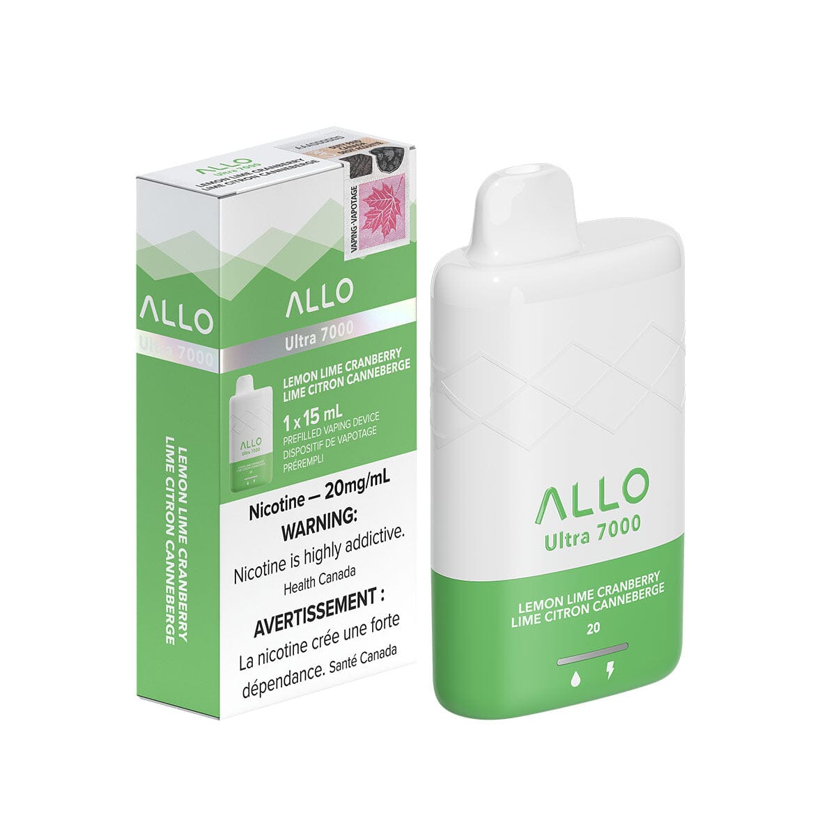 Allo Ultra 7000 Lemon Lime Cranberry Vape