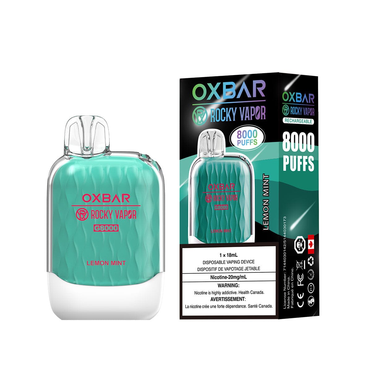 Oxbar G8000 Lemon Mint Disposable Vape Pen Disposable Oxbar