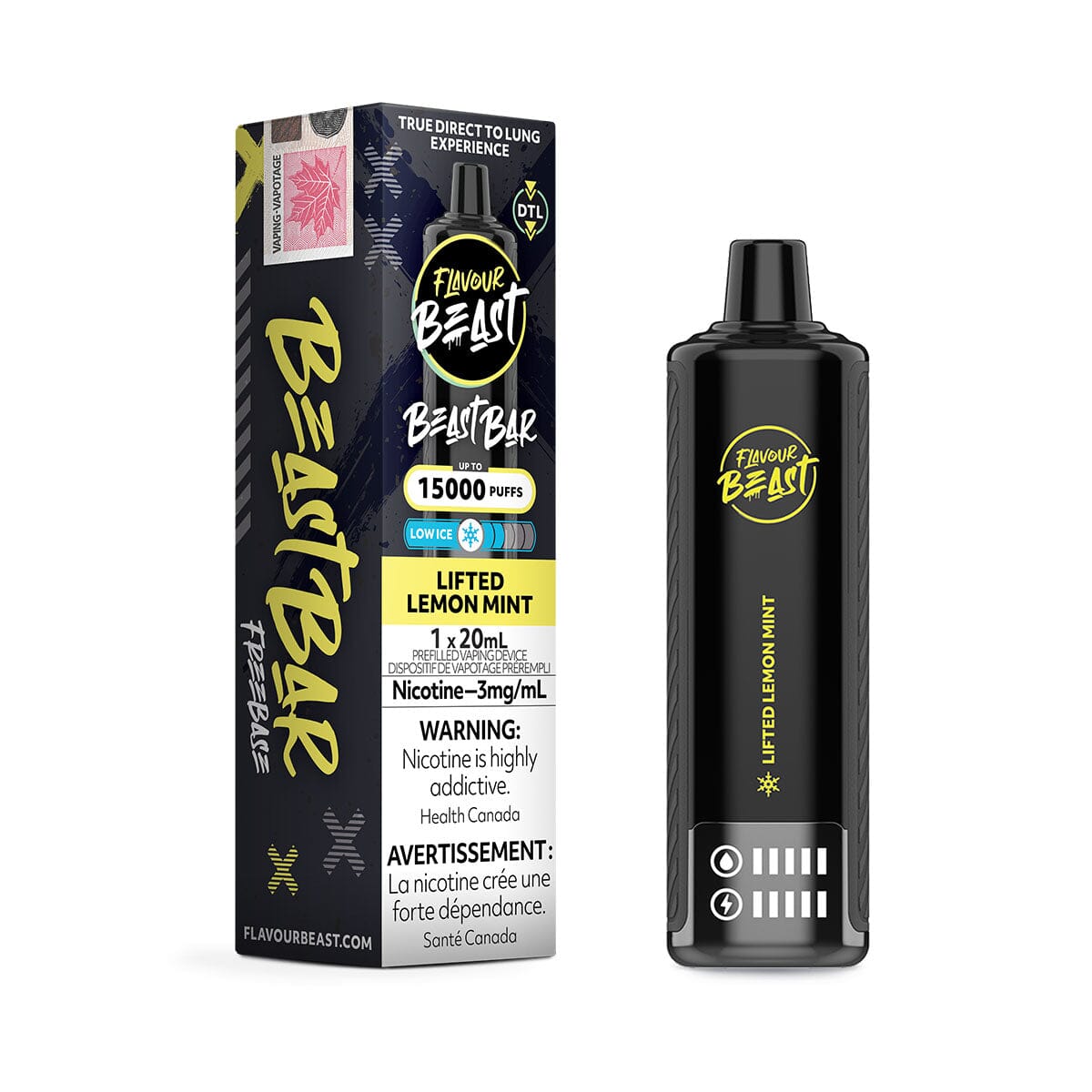 Flavour Beast Bar Lifted Lemon Mint Disposable Vape Pen Disposable Flavour Beast