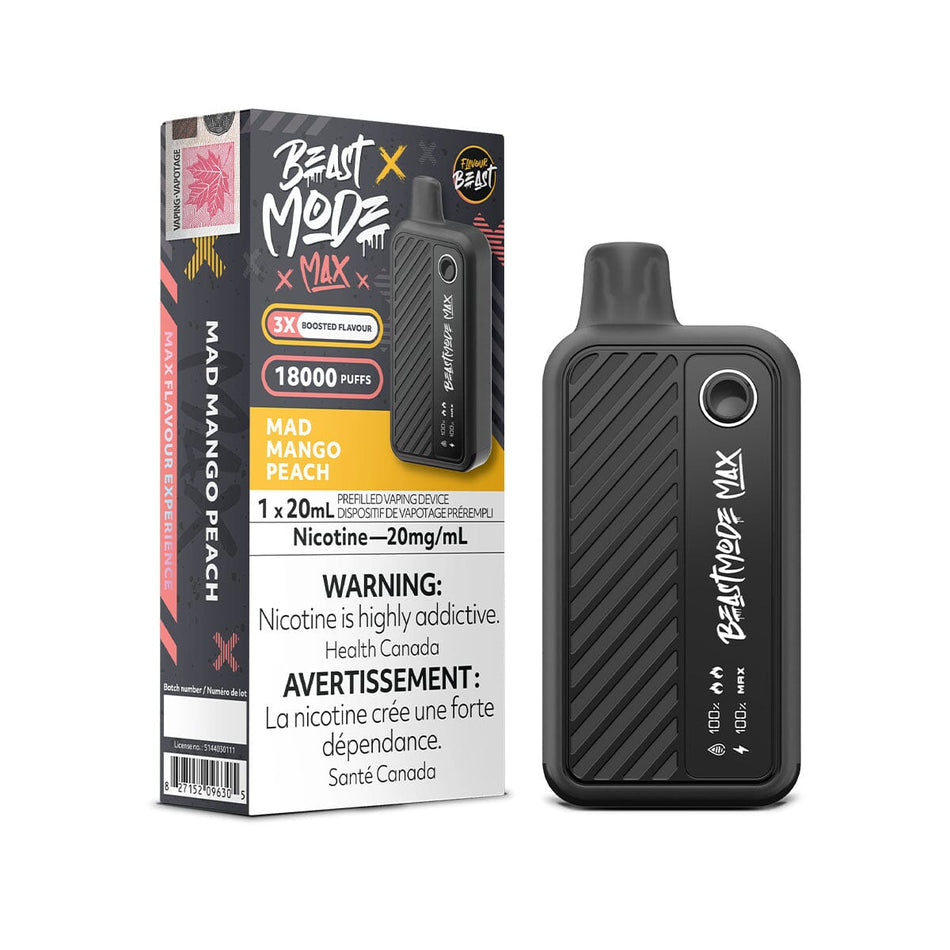Flavour Beast Beast Mode Max Mad Mango Peach Disposable Vape Disposable Flavour Beast