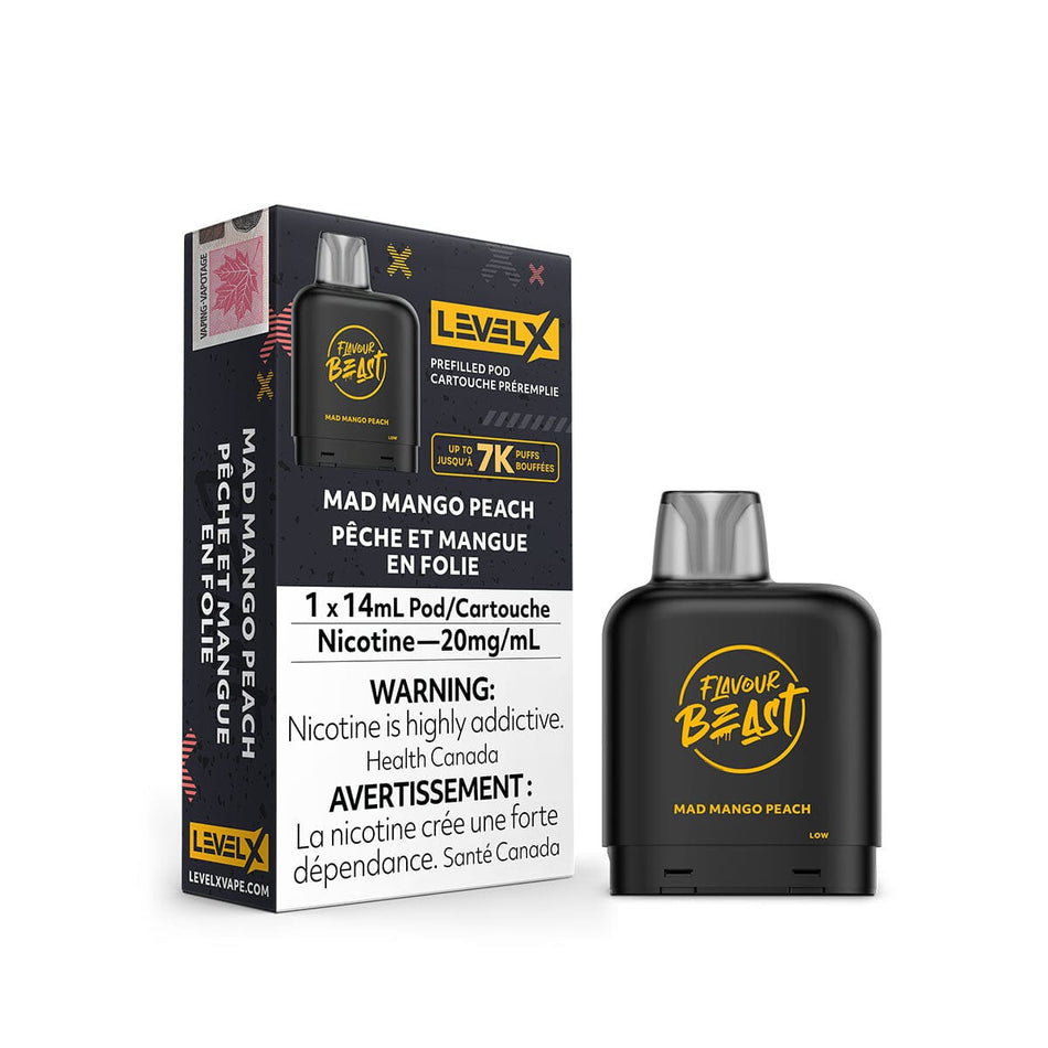 Flavour Beast Level X Mad Mango Disposable Vape Pod Disposable Flavour Beast