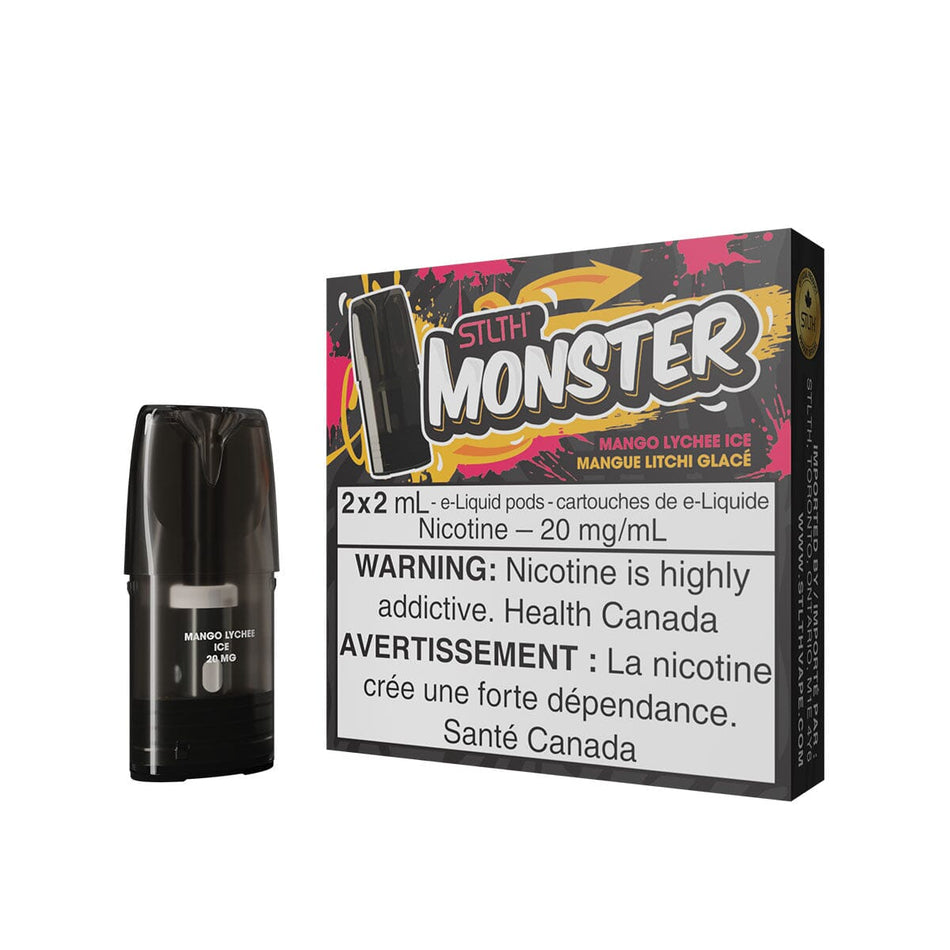 STLTH Monster Mango Lychee Ice Vape Pods Pre-filled Pod STLTH