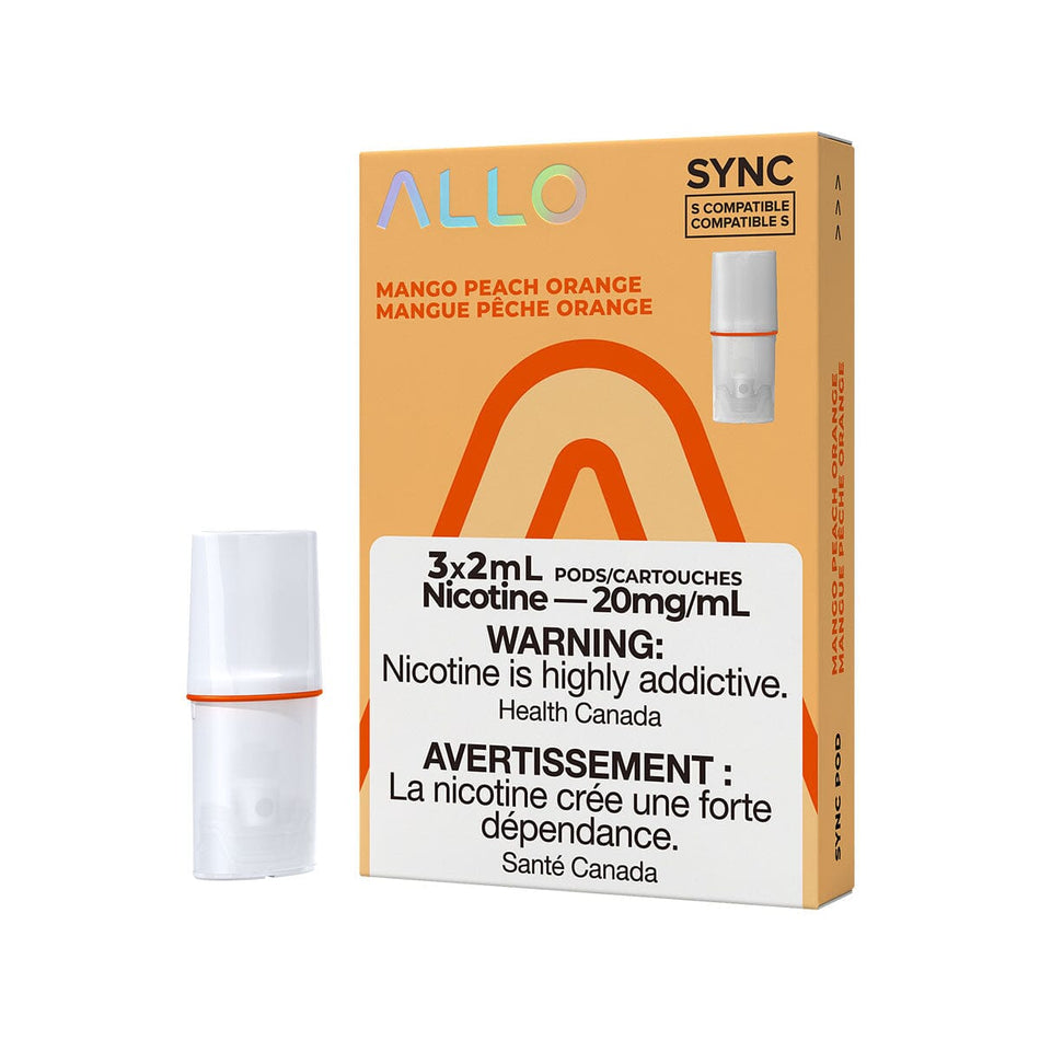 STLTH Compatible Allo Sync Mango Peach Orange Vape Pods Pre-filled Pod Allo Sync