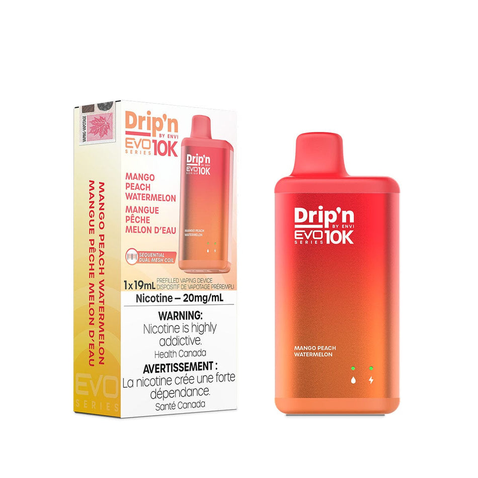 Drip'n EVO 10K Mango Peach Watermelon Disposable Vape Pen Disposable Drip'n