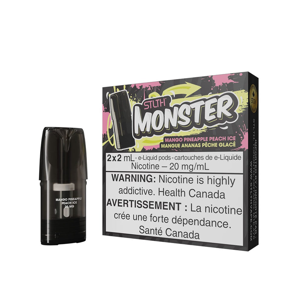 STLTH Monster Mango Pineapple Peach Ice Vape Pods Pre-filled Pod STLTH