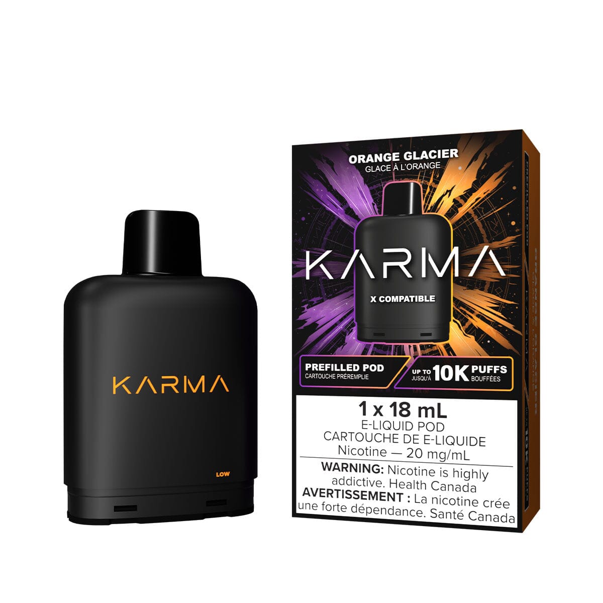 Level X Karma Orange Glacier Disposable Vape Pod Disposable Level X