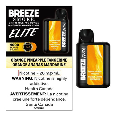 Breeze Elite 4000 Orange Pineapple Tangerine Disposable Vape Pen Disposable Breeze