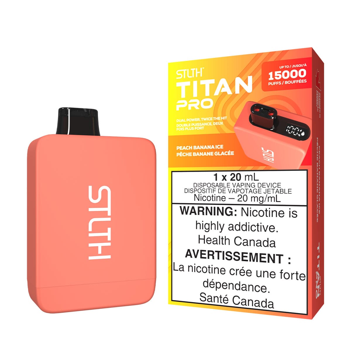 STLTH Titan Pro Peach Banana Ice Disposable Vape Disposable STLTH
