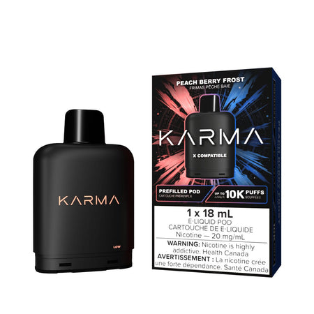 Level X Karma Peach Berry Frost Disposable Vape Pod Disposable Level X
