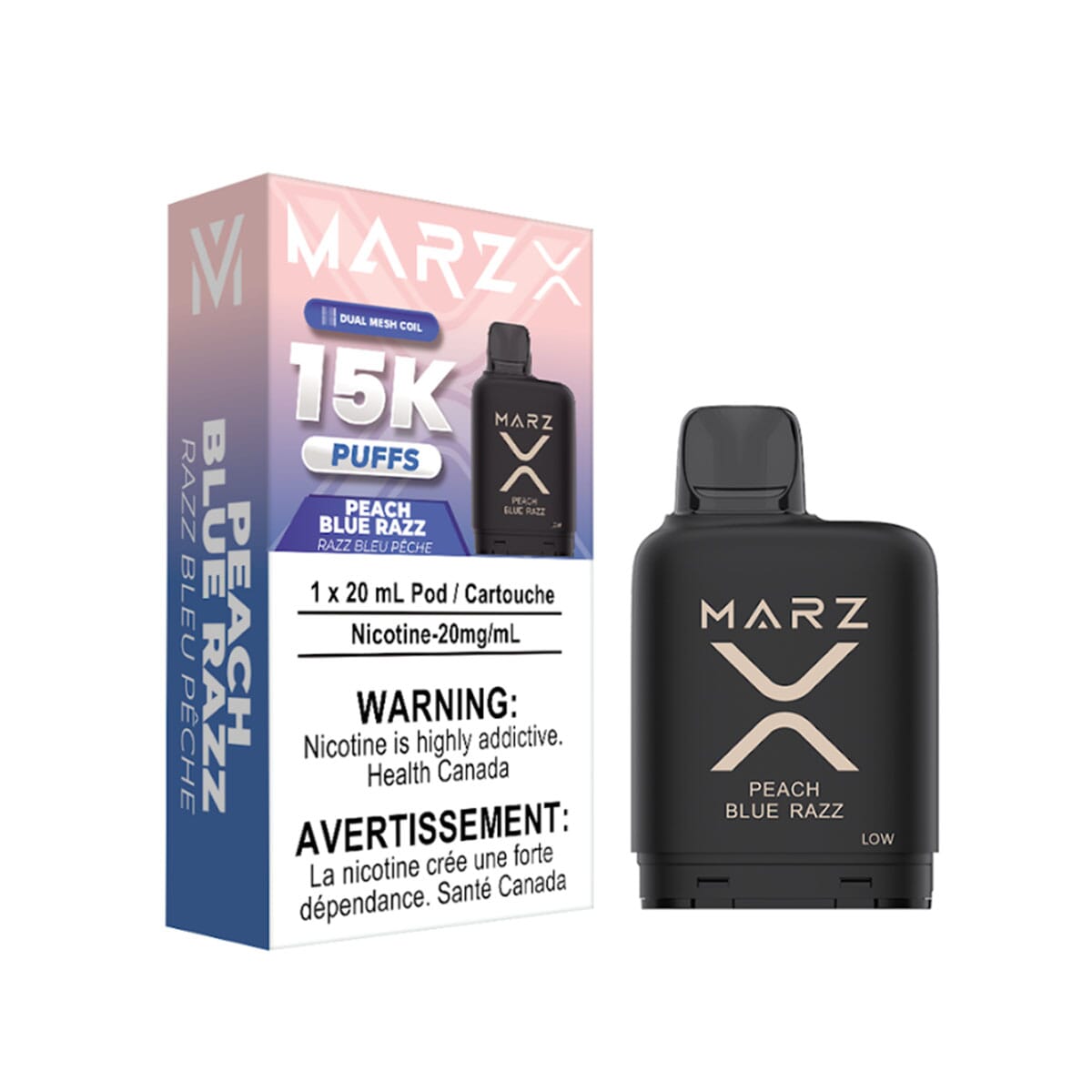 Marz X 15K Peach Blue Razz Disposable Pod Disposable Marz