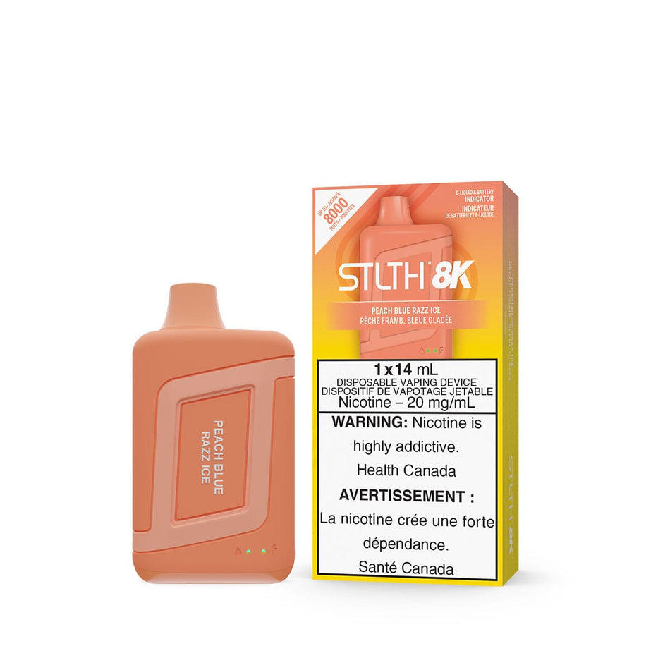 STLTH 8K Peach Blue Razz Ice Disposable Vape Disposable STLTH